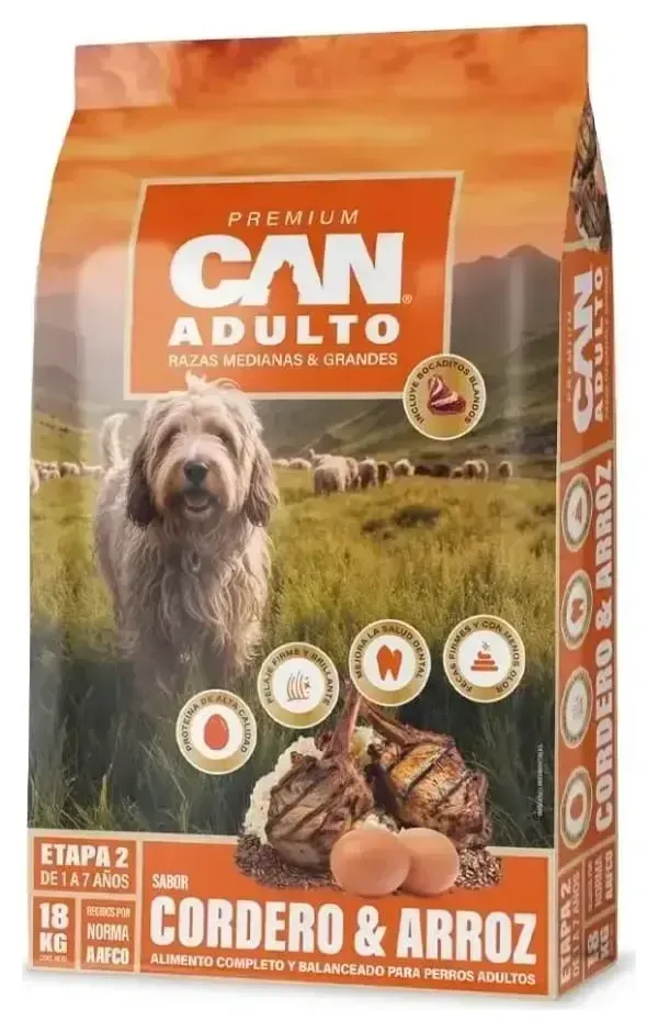 CAN Adulto cordero y arroz 18 kg