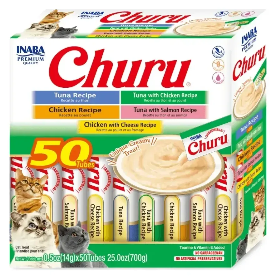 CHURU Cat tuna and chicken varieties 50 tubes 700 g