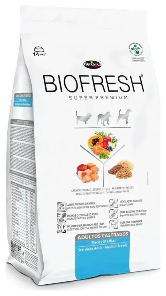 BIOFRESH Perro adulto castrado raza mediana 10 kg