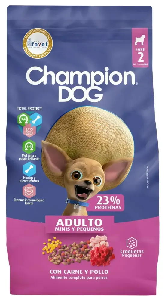 Champion dog adulto raza pequeña 18 kg