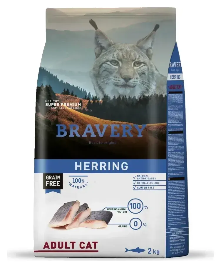 BRAVERY Herring adult cat 2 kg