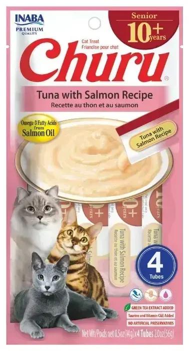 CHURU Cat tuna whit salmon recipe (rec. atun con ostion)4 tubes 56 g