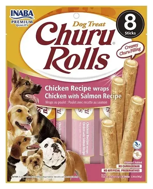 CHURU Dog chiken with salmon recipe (pollo /salmon)8 tubes 160 g